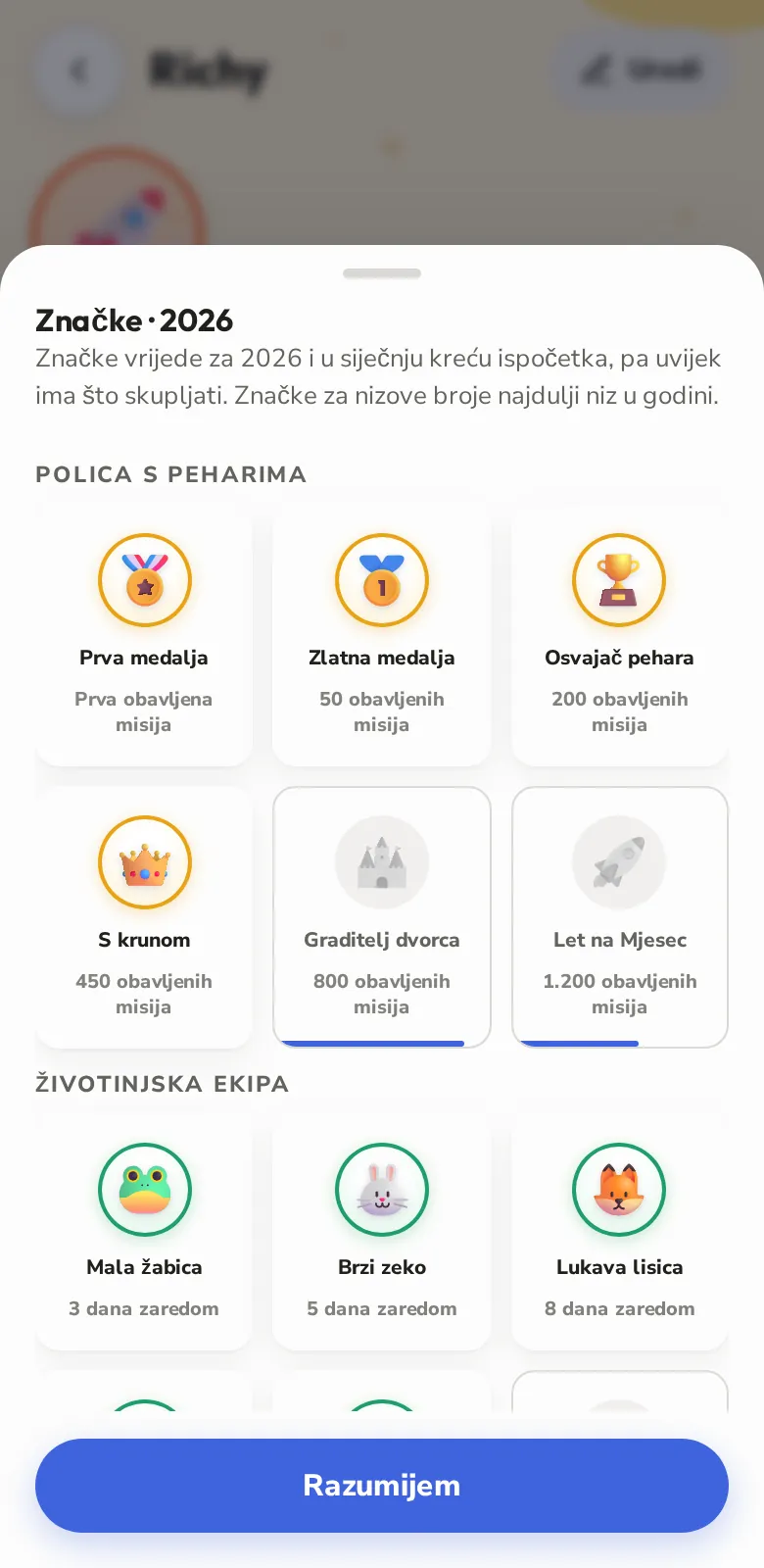 Značke za skupljanje cijele godine