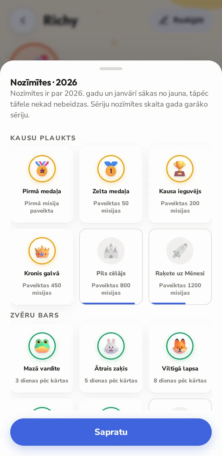 Nozīmītes, ko krāt visu gadu