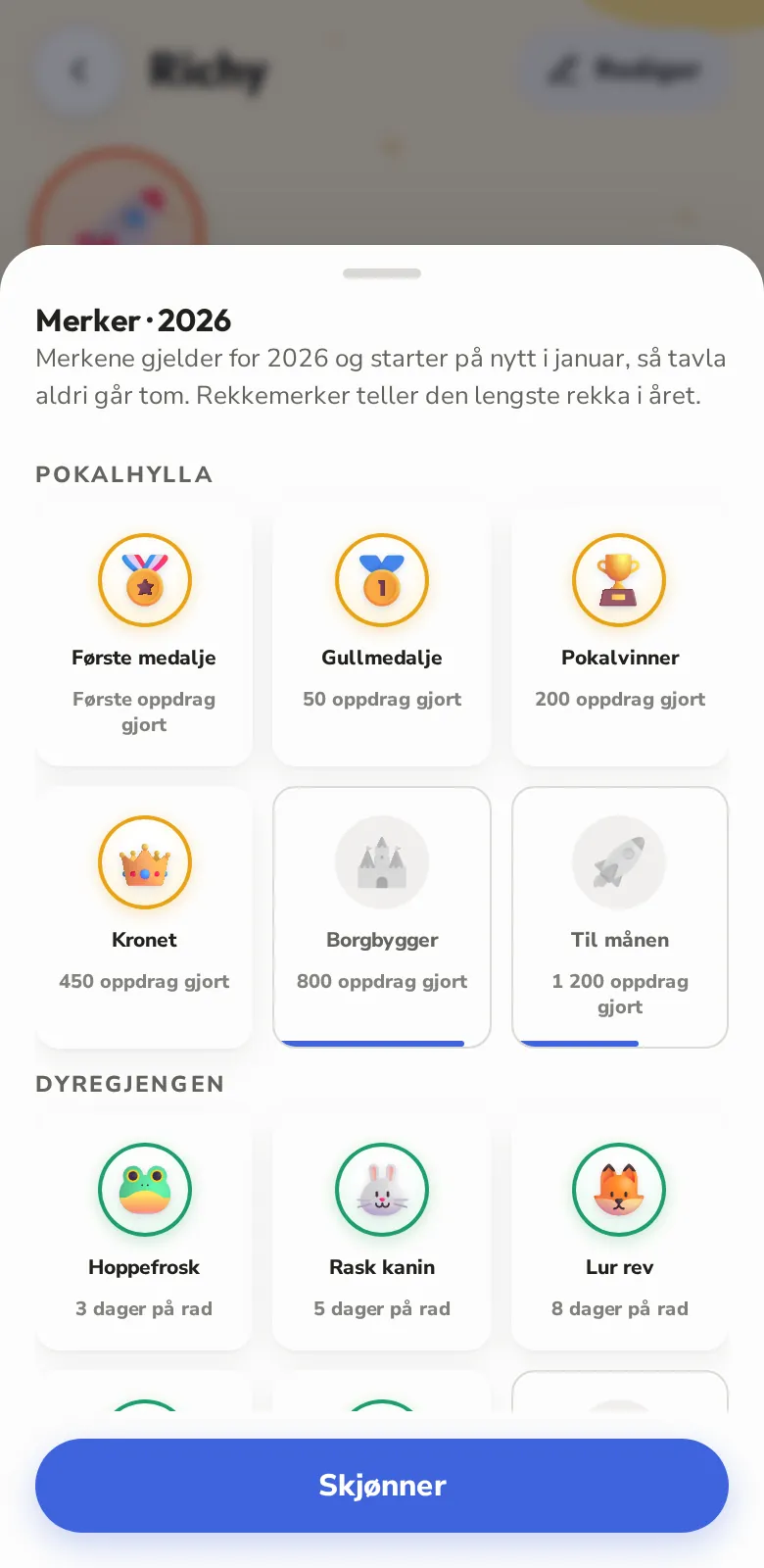 Merker å samle hele året