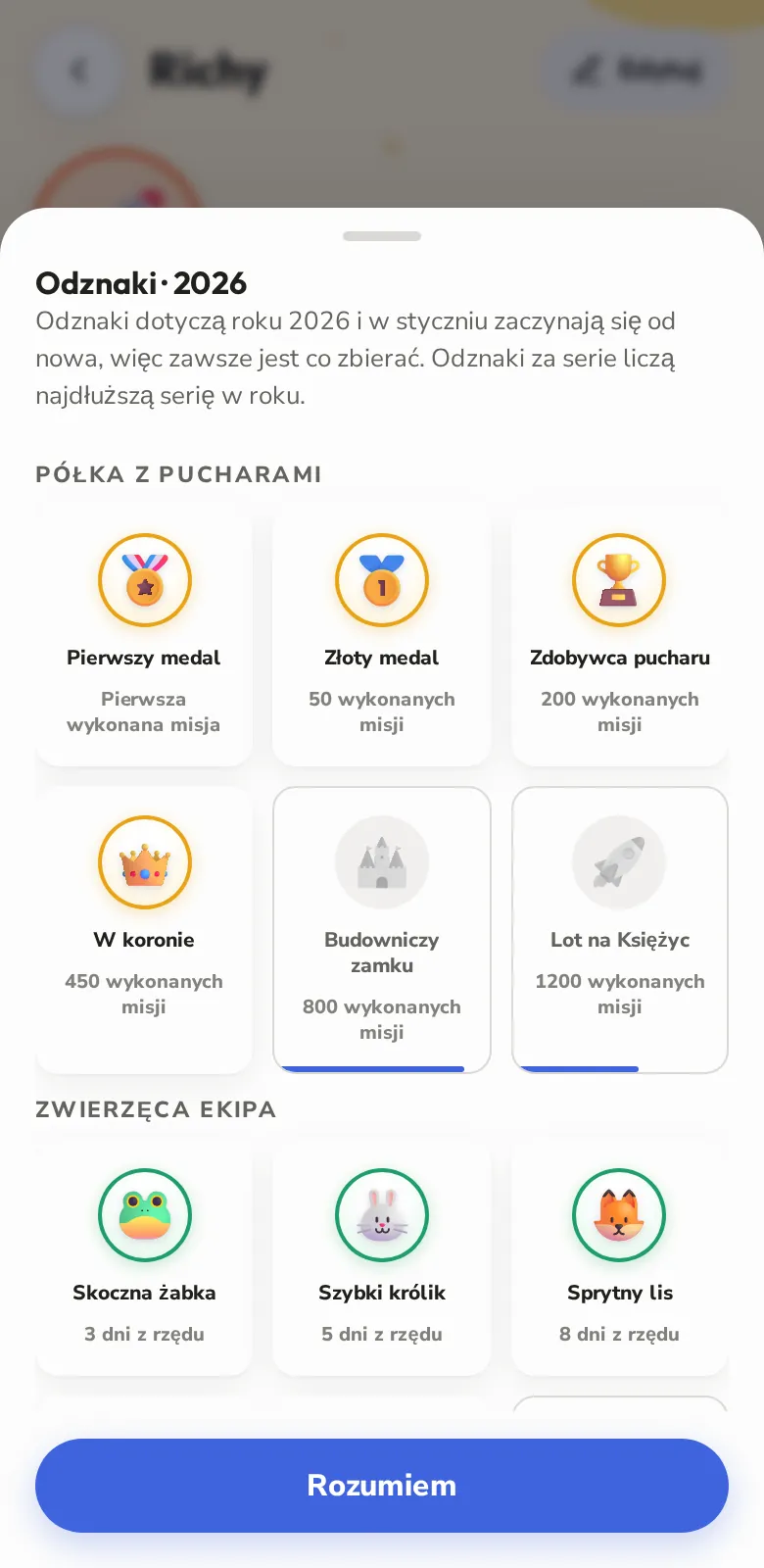 Odznaki do zbierania cały rok
