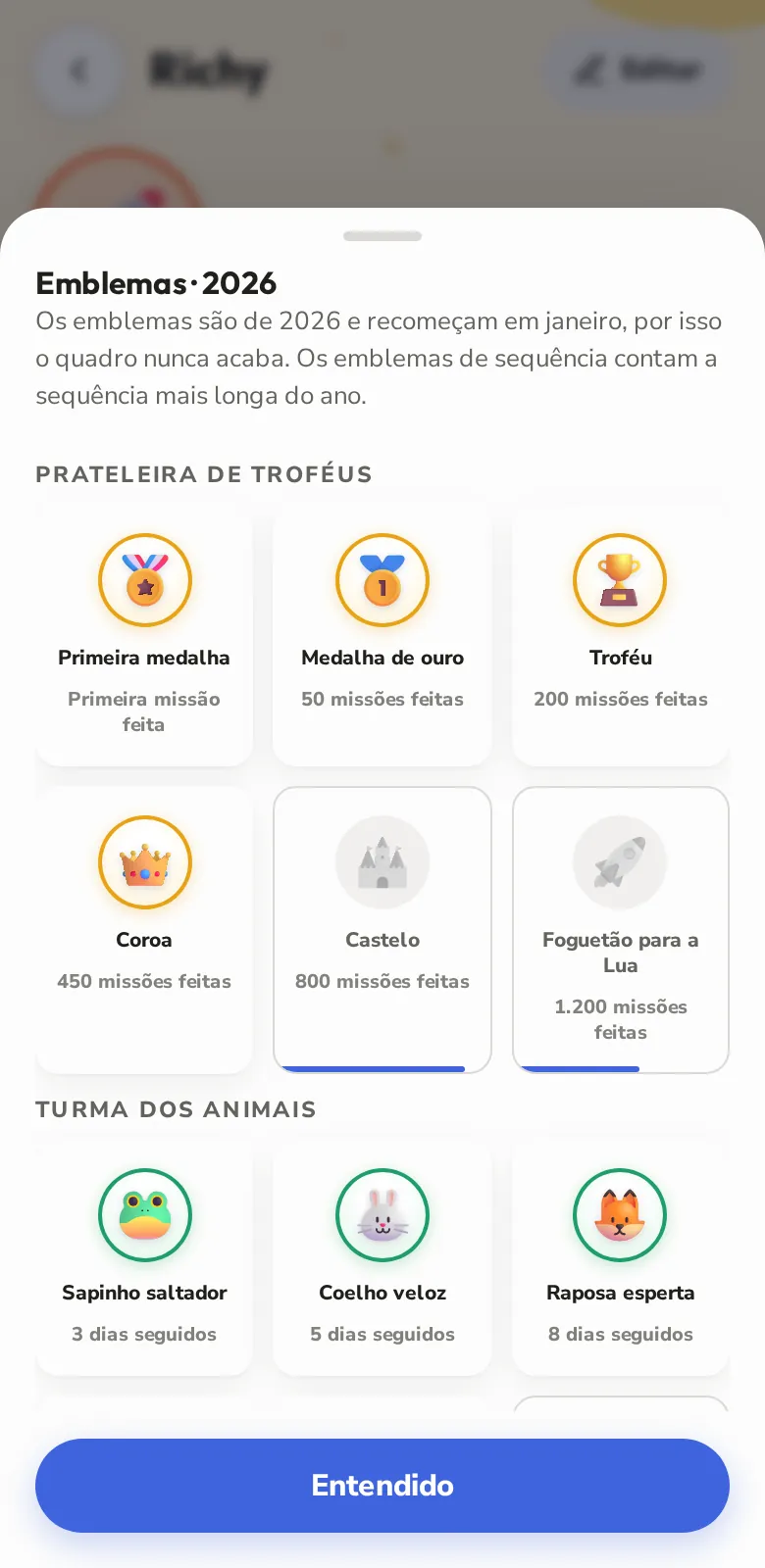 Medalhas para juntar o ano todo