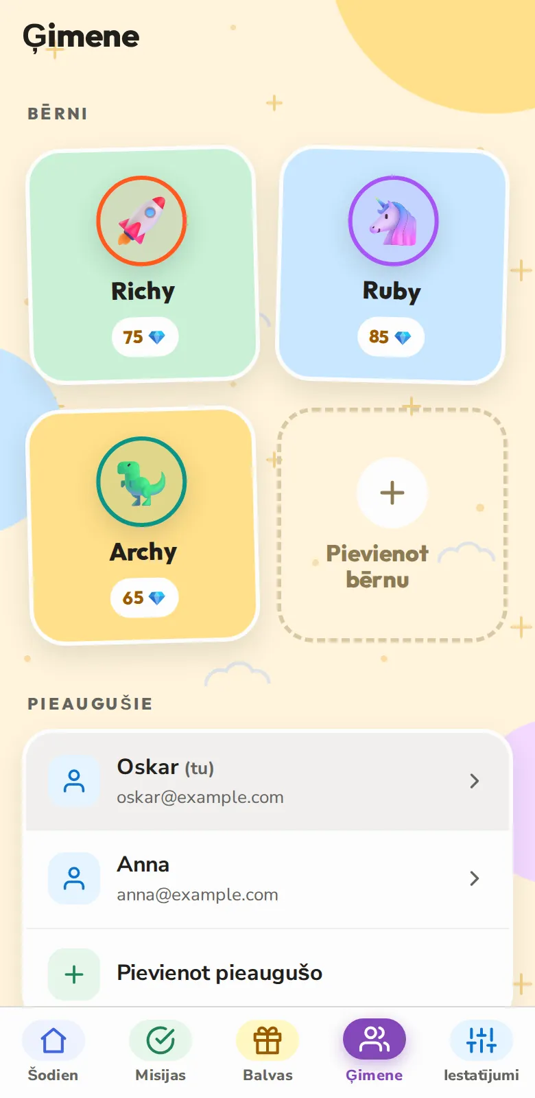 Ikviens, kas palīdz, ar savu kontu