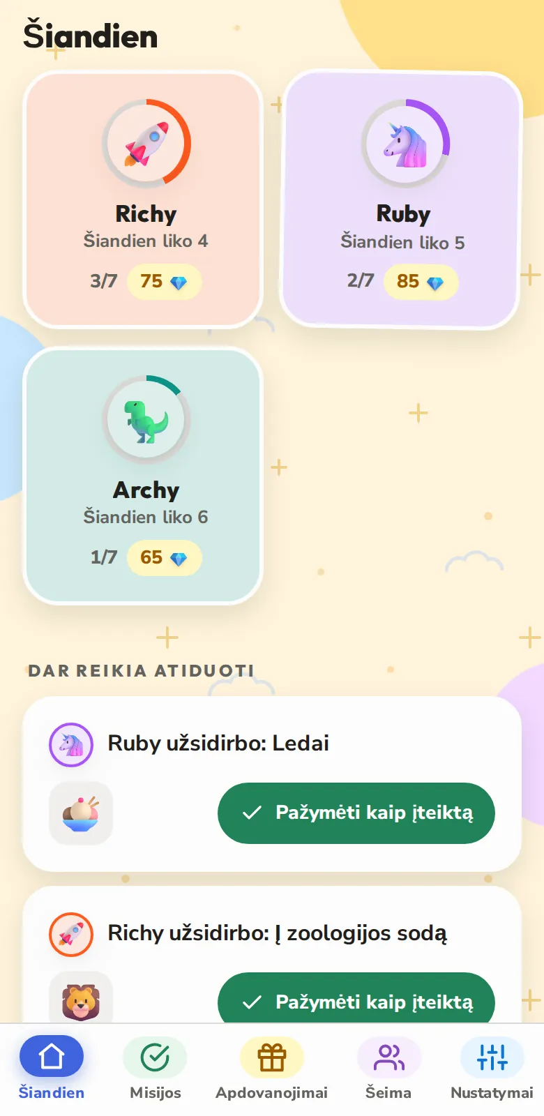 Visi vaikai vienu žvilgsniu