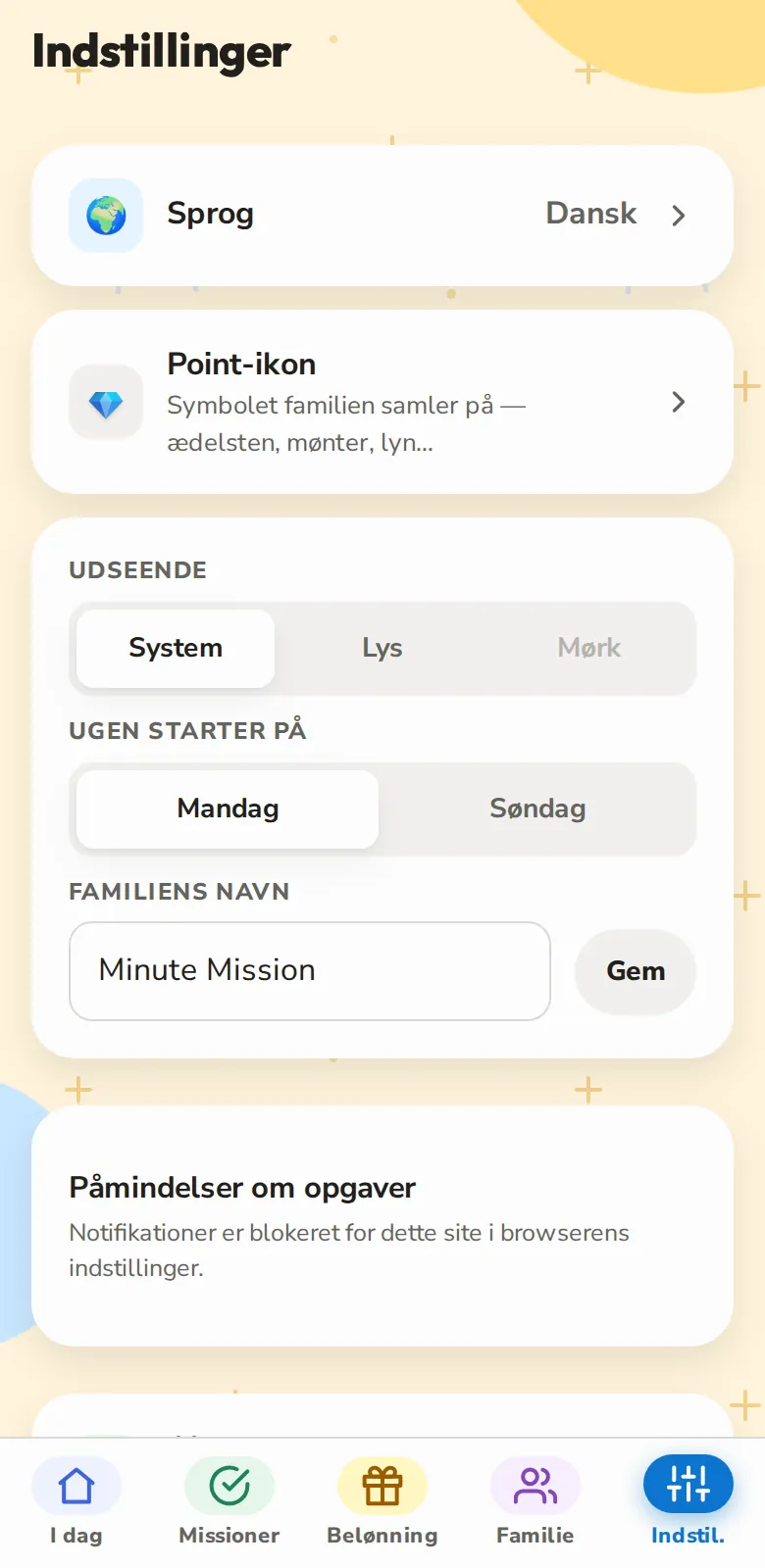Din at sætte op, på minutter