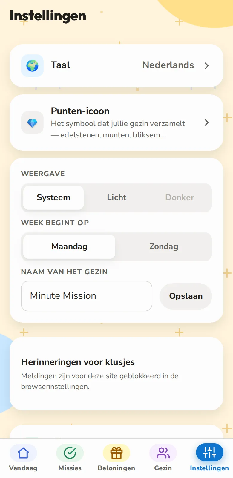 Jij stelt het in, in een paar minuten