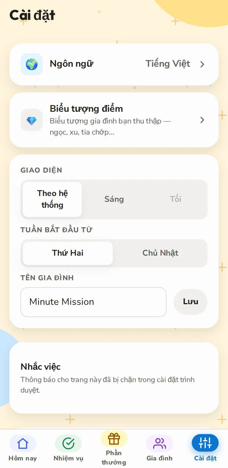 Bạn tự cài đặt, trong vài phút