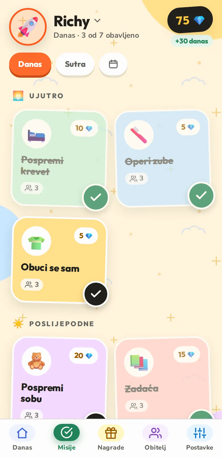 Danas, misija za misijom