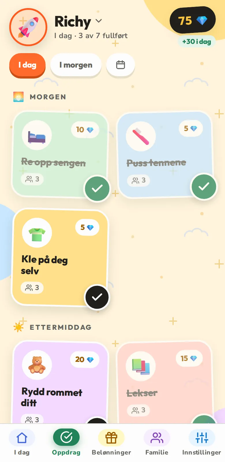 I dag, oppdrag for oppdrag