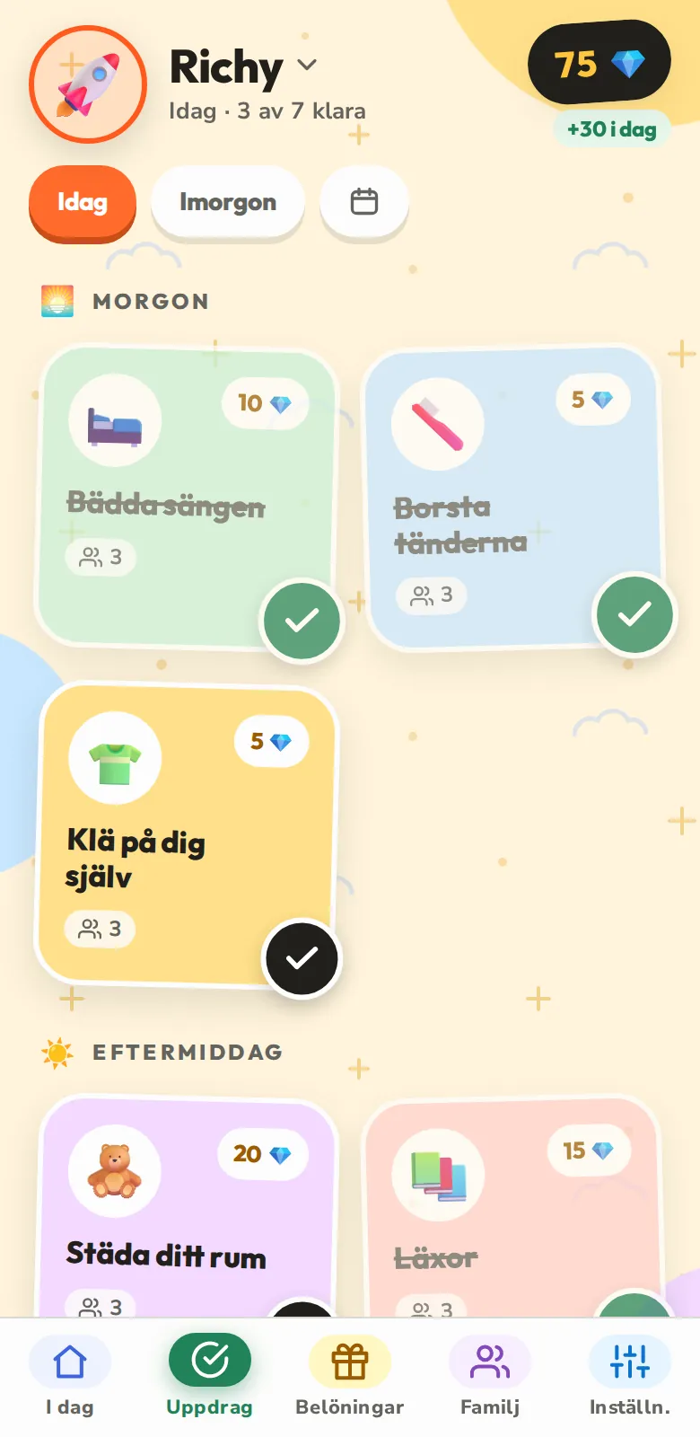 I dag, uppdrag för uppdrag