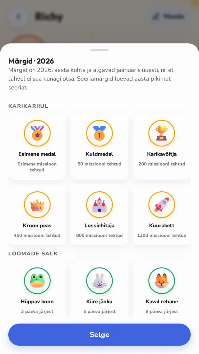 Märgid, mida terve aasta koguda