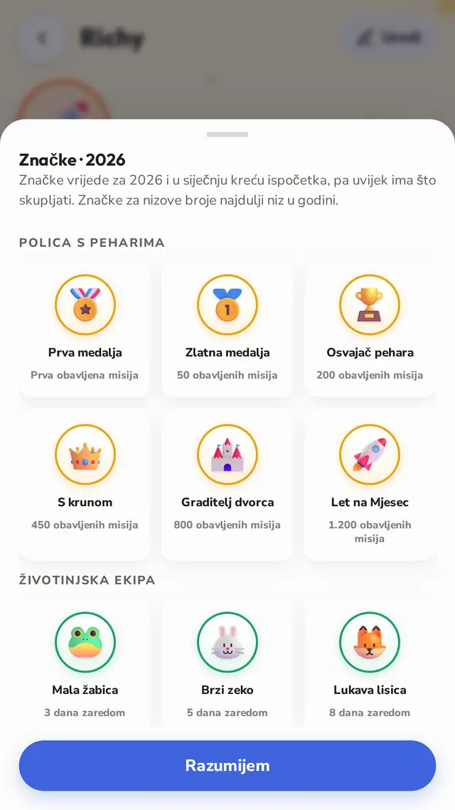 Značke za skupljanje cijele godine