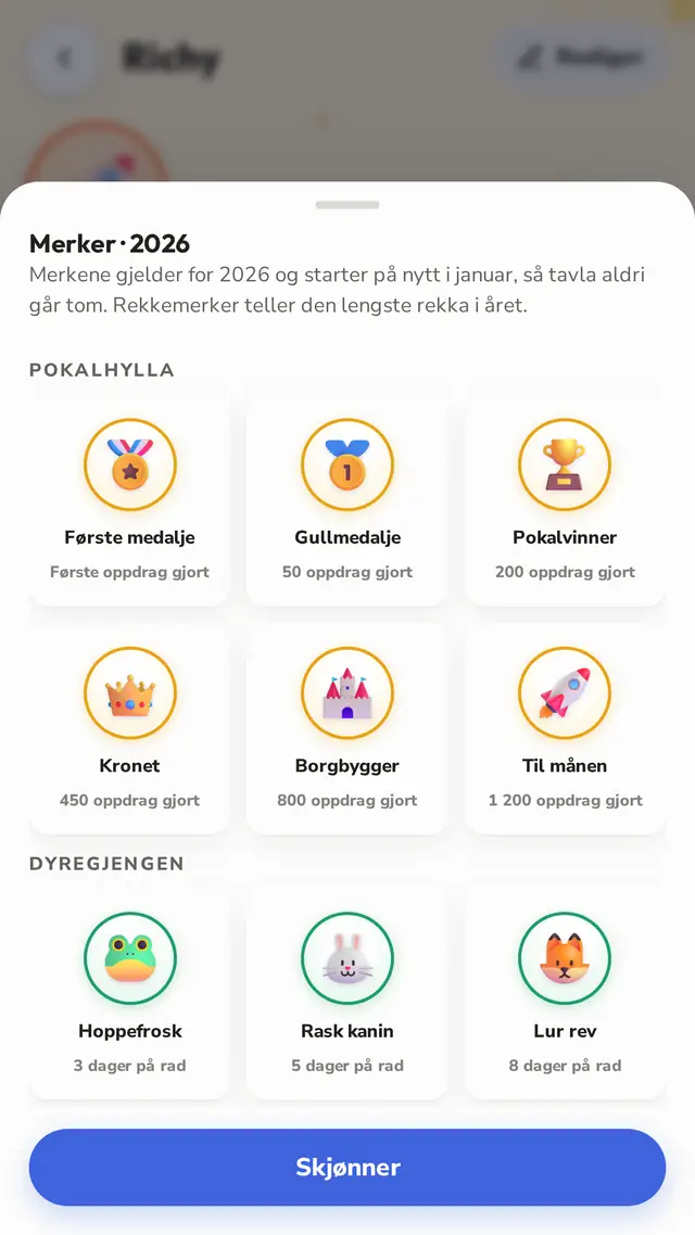 Merker å samle hele året
