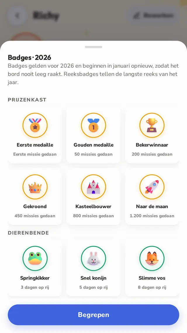 Badges om het hele jaar te sparen