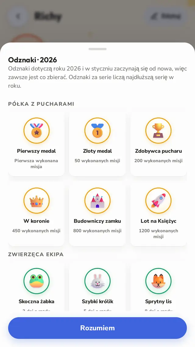 Odznaki do zbierania cały rok