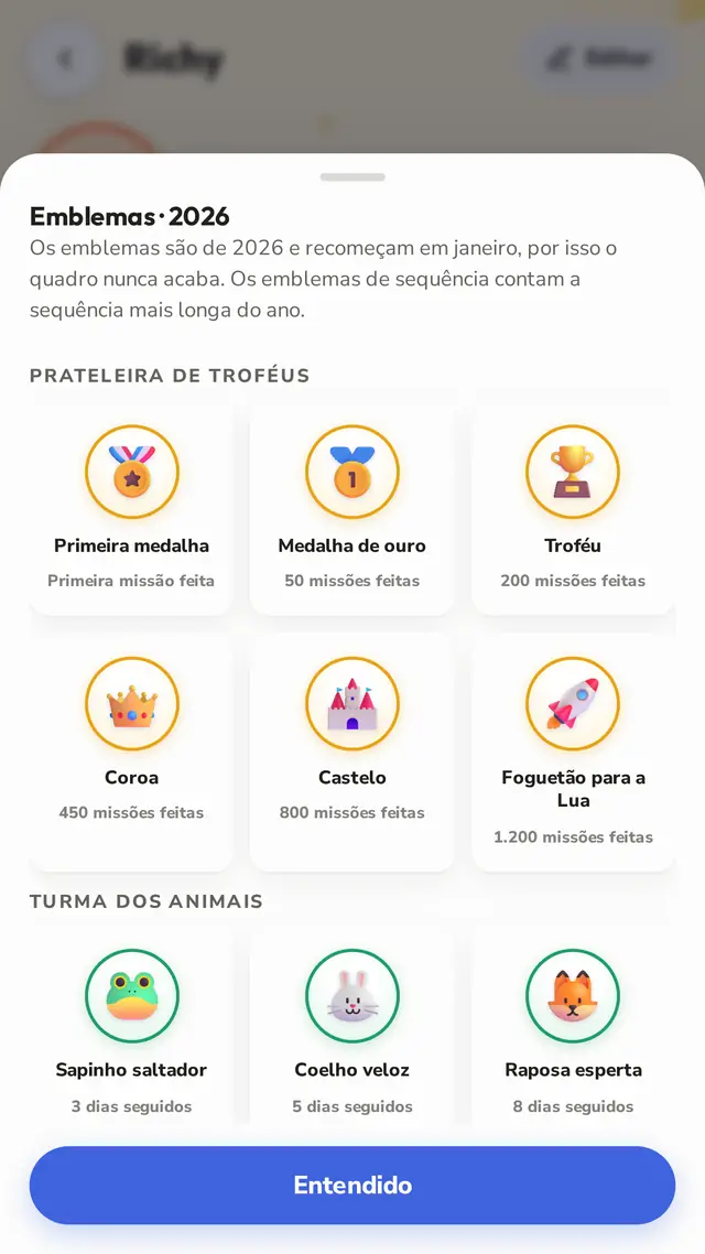 Medalhas para juntar o ano todo