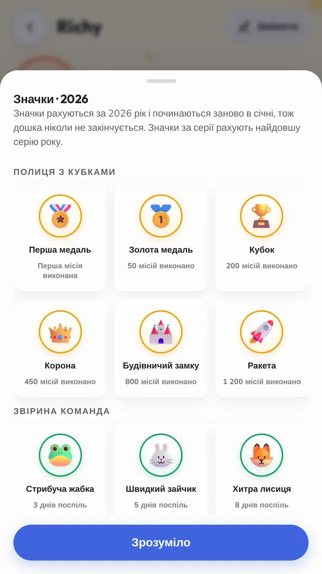 Значки, які збирають цілий рік