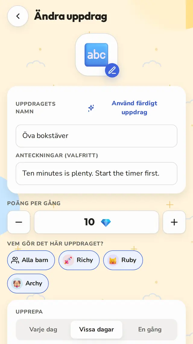 Varje dag, vissa dagar, eller bara en gång