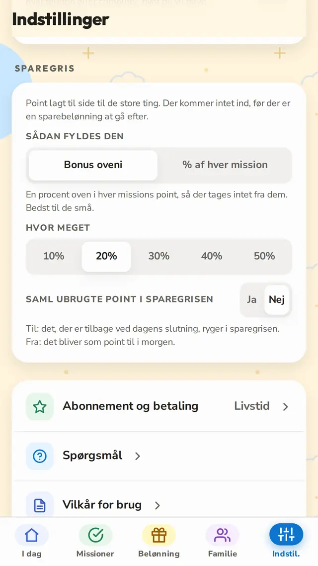 En sparegris, der fylder sig selv