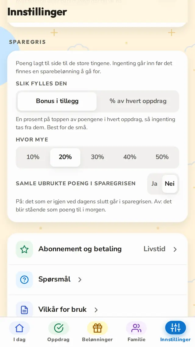 En sparegris som fyller seg selv