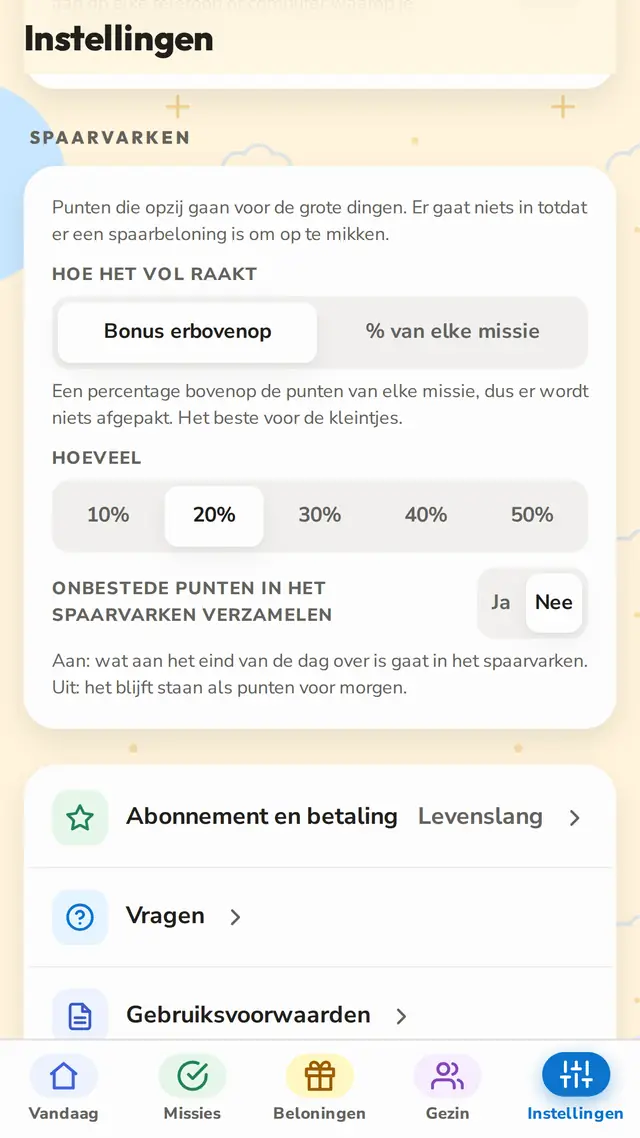 Een spaarpot die zichzelf vult