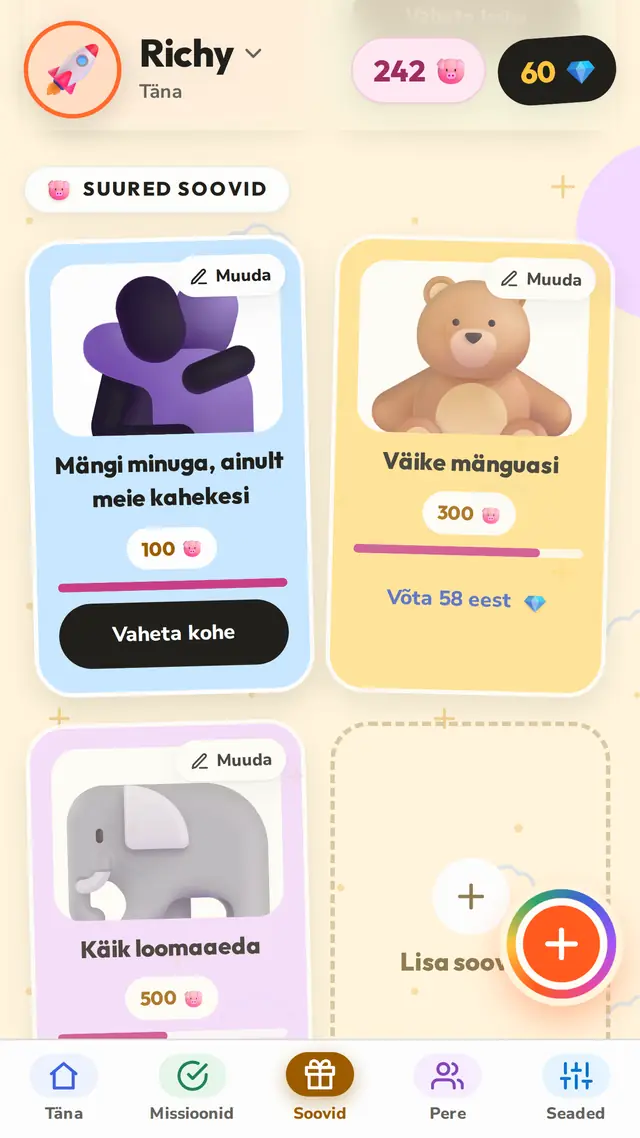 Kodutööd aitavad nüüd soove täita