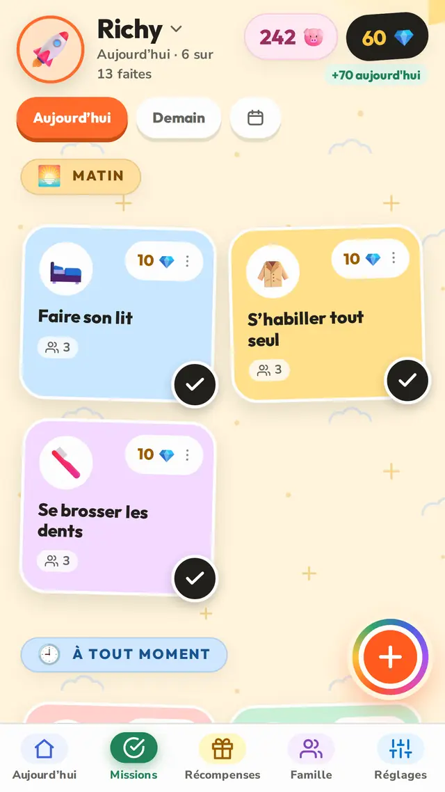 Des matins qui se déroulent tout seuls