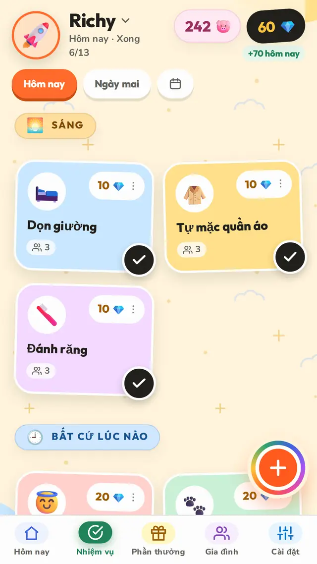 Những buổi sáng tự trôi